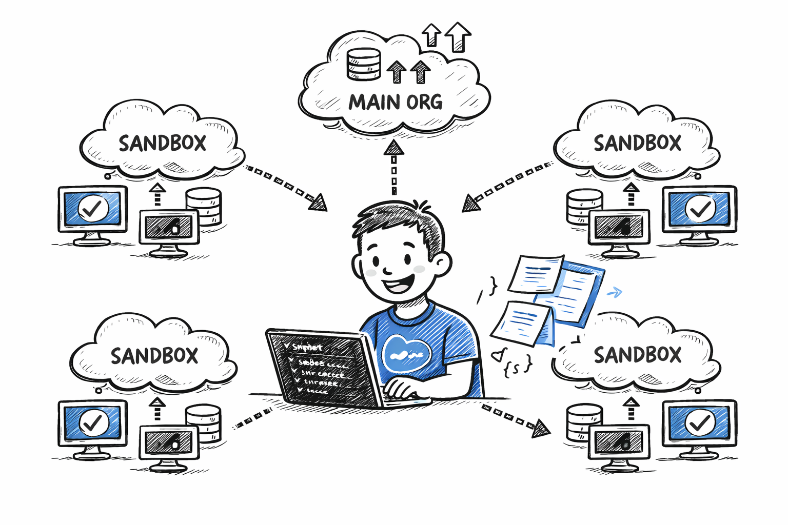 Syntharil: One developer seamlessly managing multiple Salesforce sandboxes from a central org